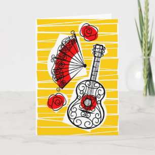 Spanish Souvenirs Group Inside Text Holiday Card