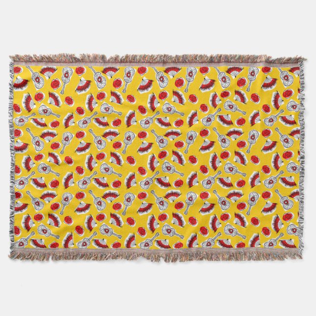 Spanish Souvenirs Multi throw Blanket (Front)