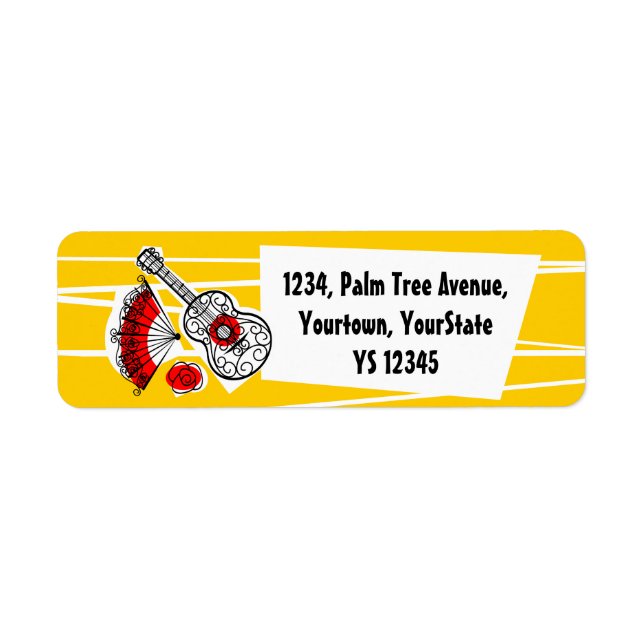 Spanish Souvenirs return address label (Front)