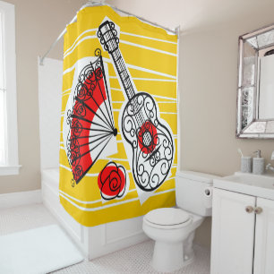 Spanish Souvenirs shower curtain