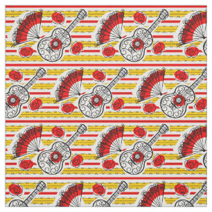 Spanish Souvenirs Stripe fabric small print