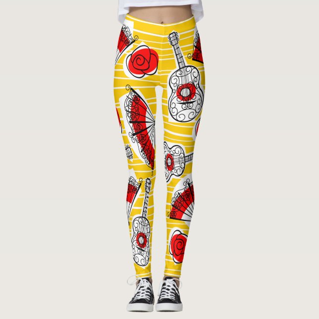 Spanish Souvenirs Stripe leggings (Front)