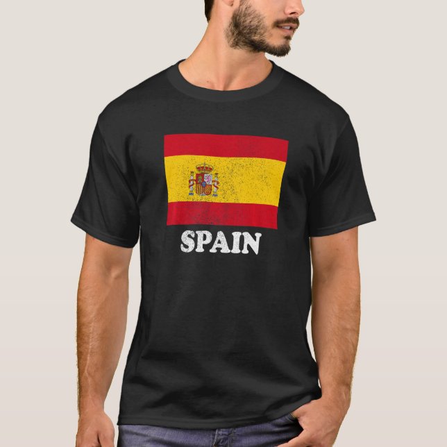 Spanish Spain Flag Pride Spanish Flag   T-Shirt (Front)