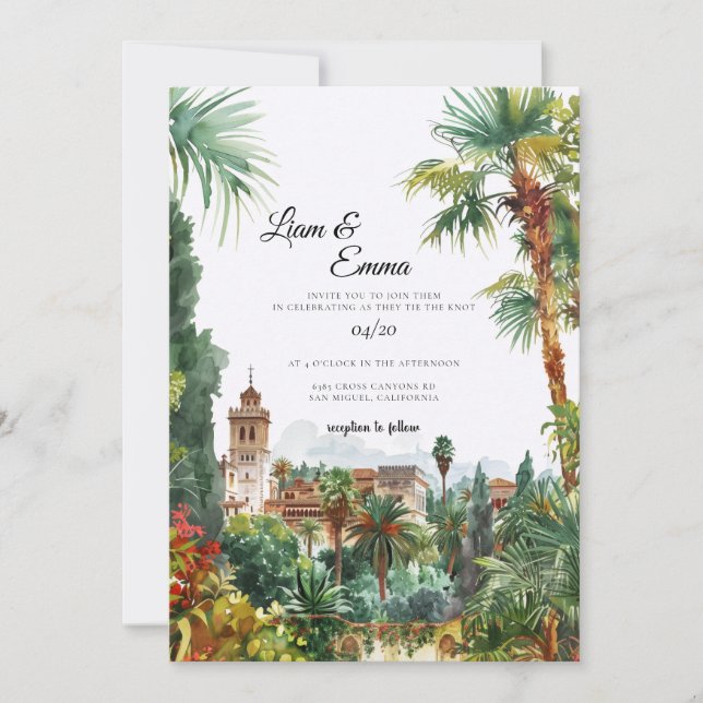 Spanish Spain Wedding Invitation (Front)