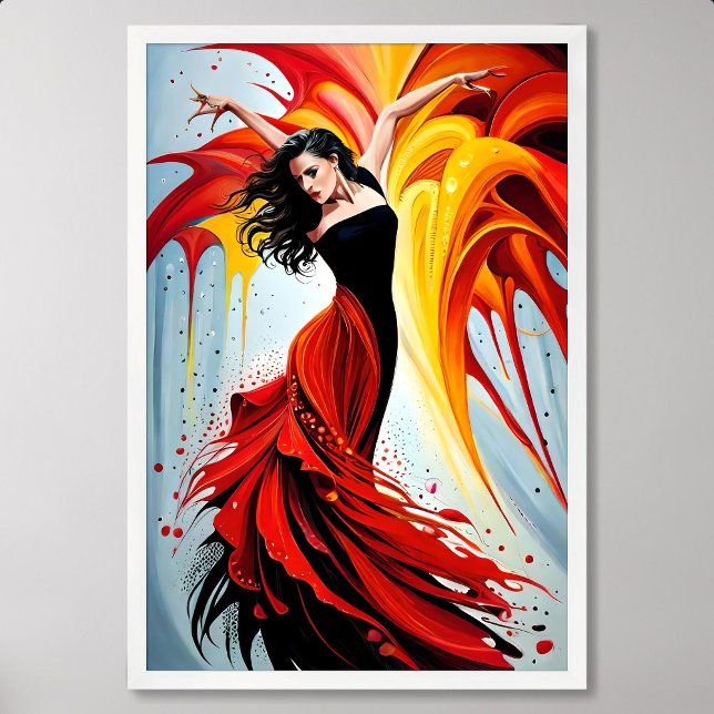 Spanish Spirit Artwork in Flamenco Dance Painting Poster (Spanish Spirit Artwork in Flamenco Dance Painting)