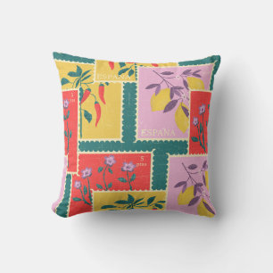 Spanish stamps cushion