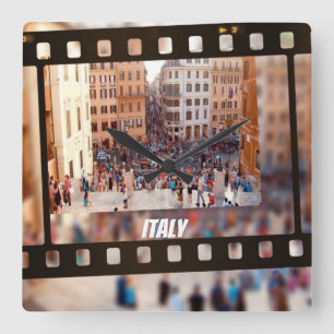 Spanish Steps Rome, Italy  Square Wall Clock