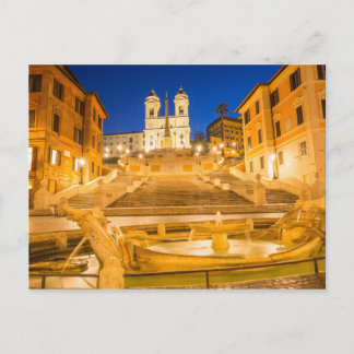 Spanish Steps, Trinità dei Monti church Rome Italy Postcard