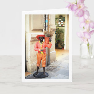 Spanish Street Statue, Valencia City, España Card