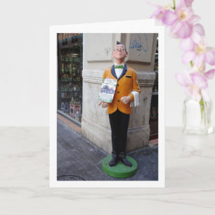 Spanish Street Statue, Valencia City, España Card