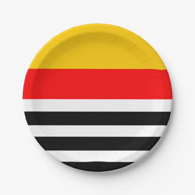 Spanish Stripe Classic round Paper Plate (Front)