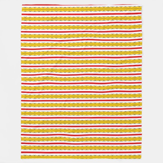 Spanish Stripe fleece large Blanket (Front)