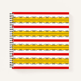 Spanish Stripe notebook square