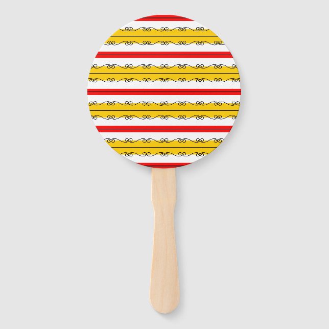 Spanish Stripe round fan (Front)
