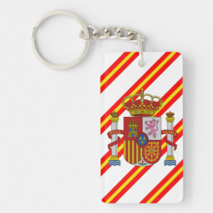 Spanish stripes flag key ring