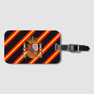 Spanish stripes flag luggage tag
