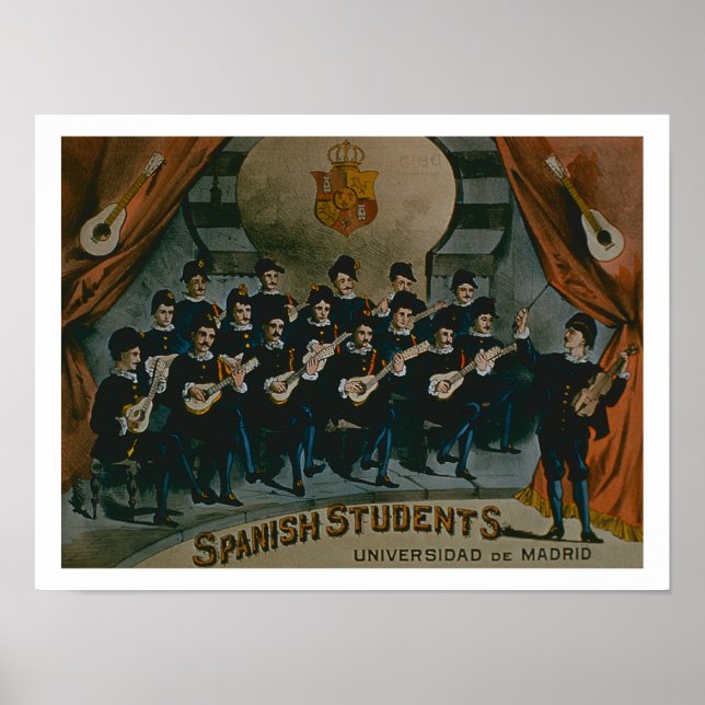 'Spanish Students, University of Madrid' (colour l Poster (Front)