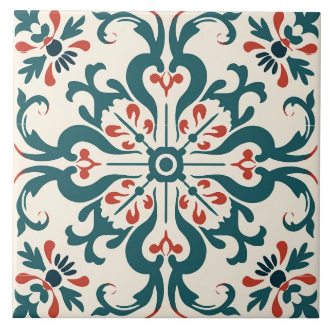 Spanish style cute pattern  ceramic tile (Front)