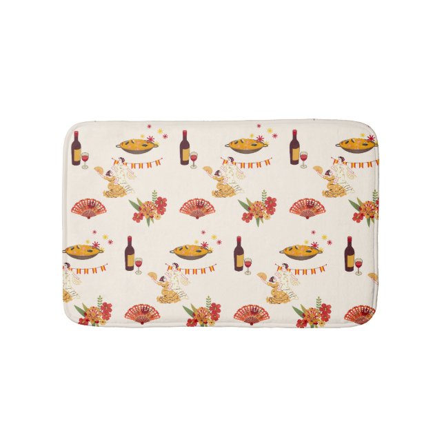 Spanish Style Fiesta Bath Mat (Front)