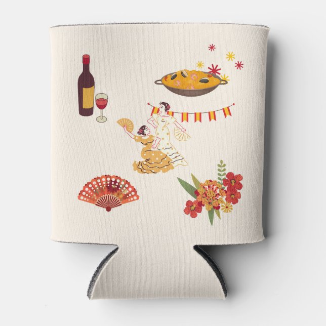 Spanish Style Fiesta Can Cooler (Front)