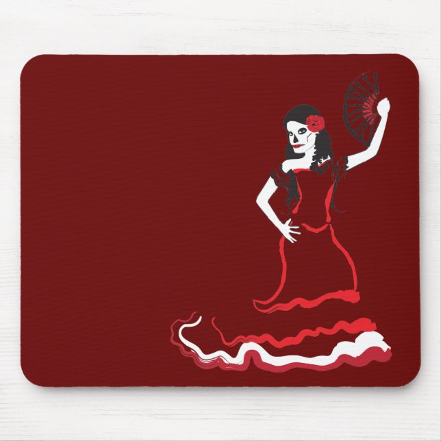 spanish sugar skull dancer mouse pad (Front)