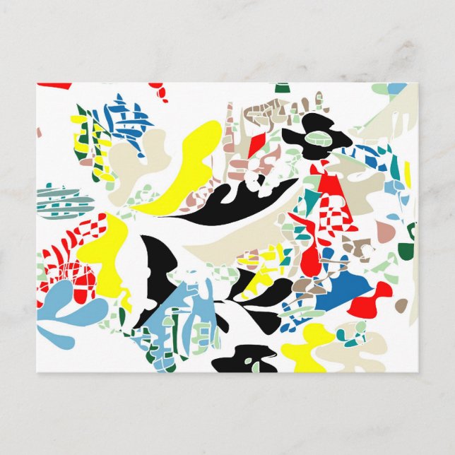 Spanish summer abstract postcard (Front)