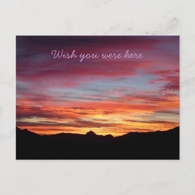 Spanish sunrise Wish you were here postcard (Front)