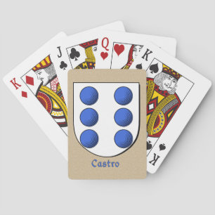 Spanish Surname Castro Historical Shield Playing Cards