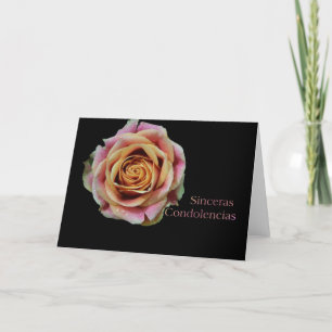 Spanish Sympathy card - Sinceras Condolencias- Dou