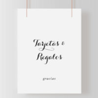 Spanish Tarjetas and Regalos Sign