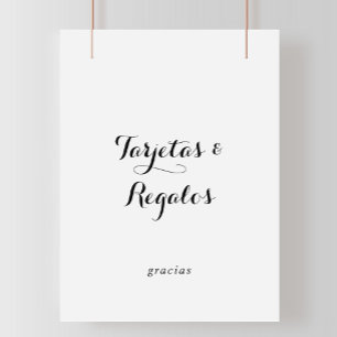 Spanish Tarjetas and Regalos Sign