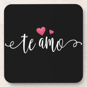 Spanish Te Amo I Love You Valentine Coaster