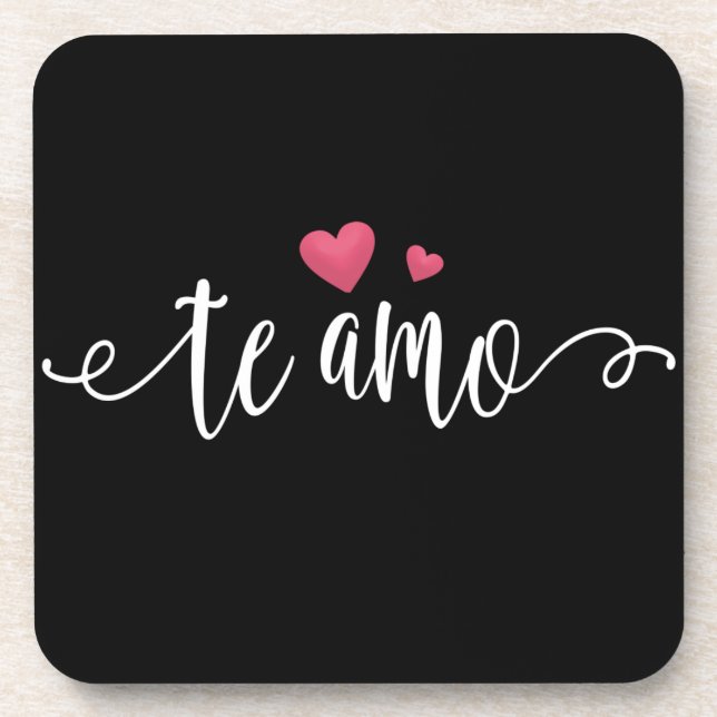 Spanish Te Amo I Love You Valentine | Coaster (Front)