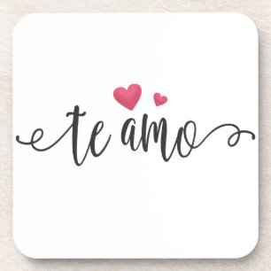 Spanish Te Amo I Love You Valentine Coaster