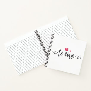 Spanish Te Amo I Love You Valentine Notebook