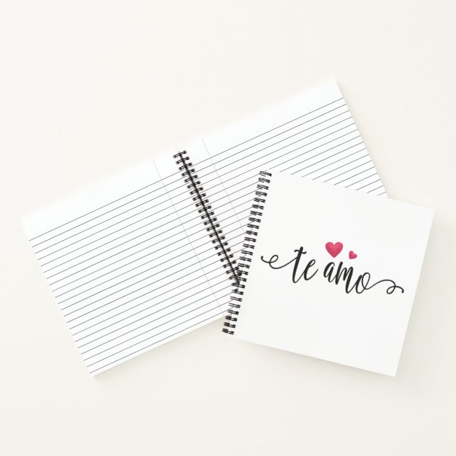 Spanish Te Amo I Love You Valentine | Notebook (Inside)
