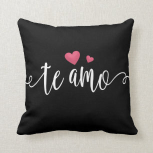 Spanish Te Amo I Love You Valentine Throw Pillow