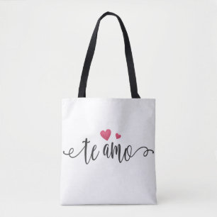 Spanish Te Amo I Love You Valentine Tote Bag