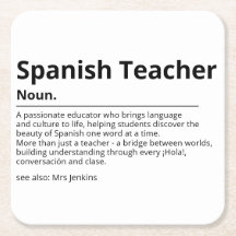 Spanish Teacher Coaster Gift | Language Teacher Ap