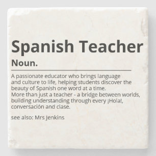 Spanish Teacher Coaster Gift Language Teacher Ap