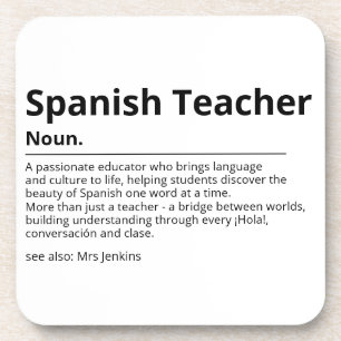 Spanish Teacher Coaster Gift Language Teacher Ap