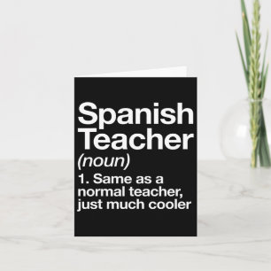 Spanish Teacher Definition Fun Byck To School Firs Card