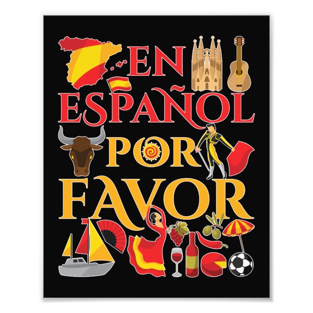 Spanish Teacher En Espanol Por Favour  Photo Print (Front)