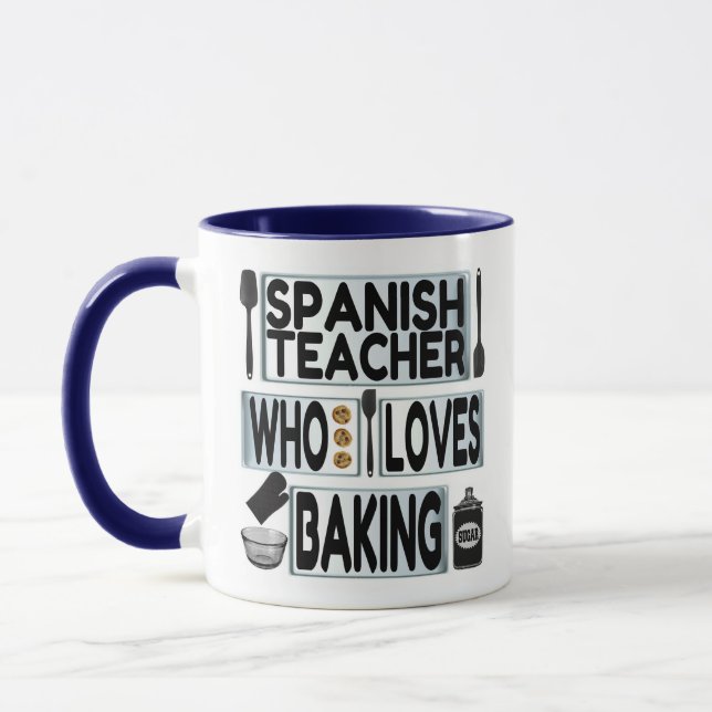 Spanish Teacher Loves Baking Mug (Left)