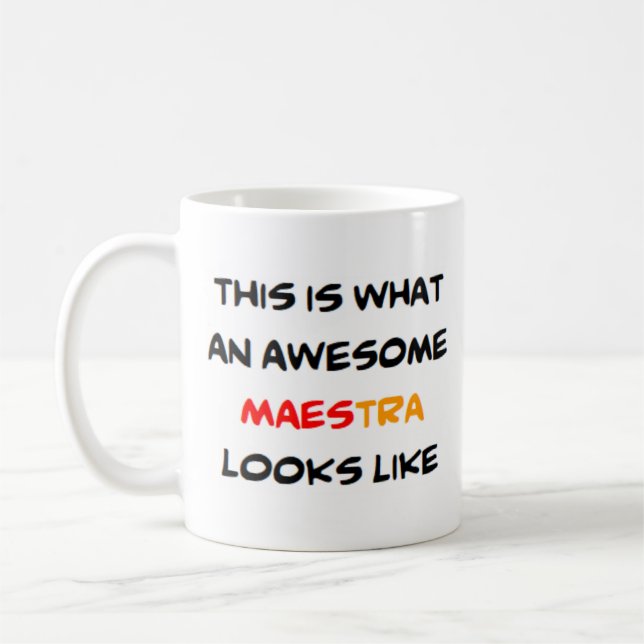 spanish teacher maestra, awesome coffee mug (Left)