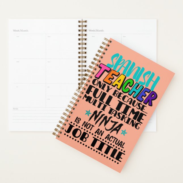 Spanish Teacher Only Because Full Time Multi Task Planner (Display)