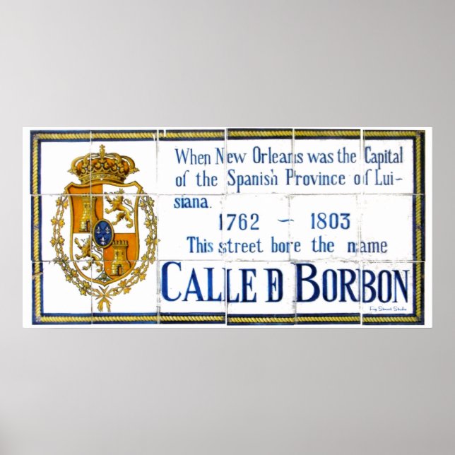 Spanish Tile Bourbon St. Poster (Front)