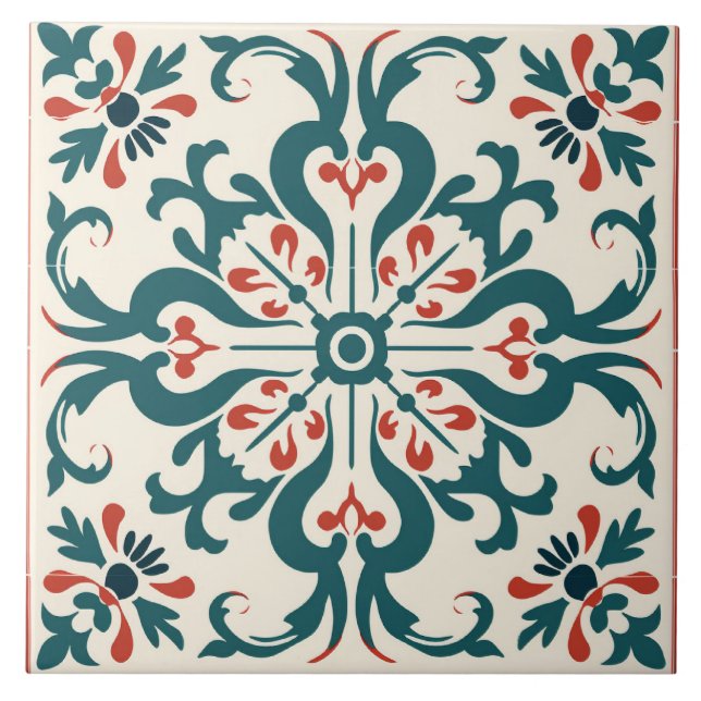 Spanish Tile Mediterranean Ceramic Tile (Front)