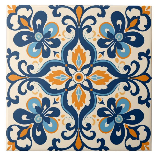 Spanish Tile Mediterranean Ceramic Tile (Front)