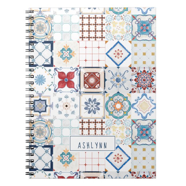 Spanish Tile Personalised Journal (Front)